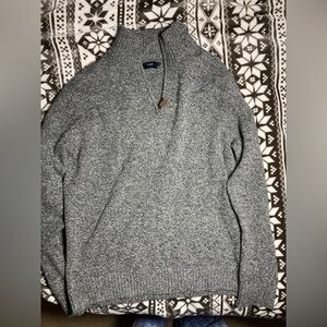 J crew 100% lambs wool quarter zip L